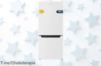 Frigorífico combi blanco con 117L y puerta adaptable a precio loco para enfriar rápido sin preocupaciones aprovecha este ofertón único y descuento brutal ¡corre que vuelan!