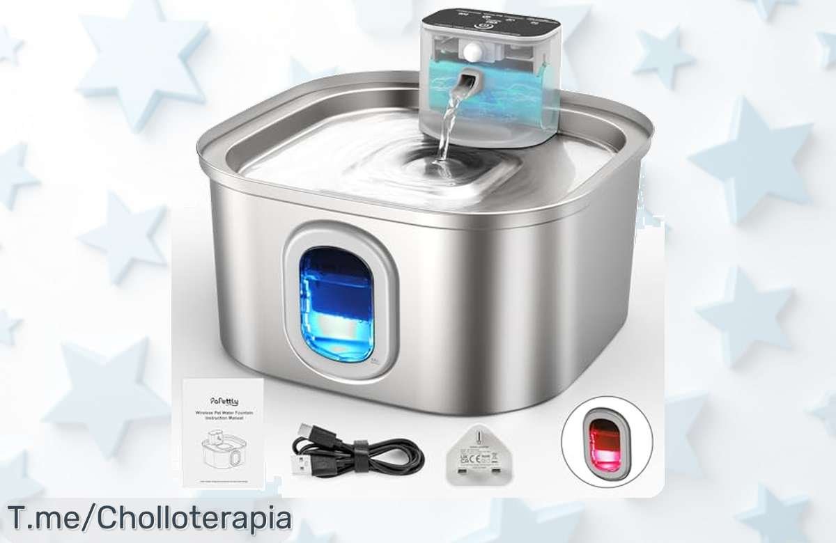 Fuente de agua inalámbrica para gatos con sensor y batería de 50 días a precio loco disfruta este ofertón único que nunca volverá compra ya antes que se acabe