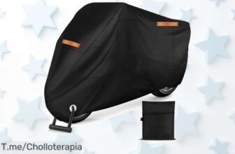 Funda para moto súper resistente con bandas reflectantes que te protegen de noche al mejor precio loco nunca visto aprovecha este ofertón antes que se acabe