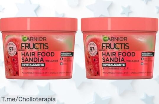 Garnier Fructis Hair Food sandía pack 2 con un descuentazo brutal que nutre y desenreda tu pelo al instante disfruta de brillo y suavidad nunca vistos aprovecha ya este ofertón precio loco