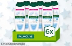 Gel de ducha Palmolive natural balance pack 6 con leche hidratante suavidad y frescura que cuidan tu piel ¡Descuento brutal a precio loco nunca visto corre por este super chollo!