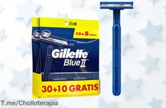Gillette Blue II con 40 cuchillas doble hoja para un afilado top y duración increíble aprovecha este ofertón de precio loco nunca visto que se agota rápido compra ya