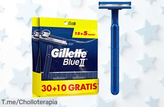 Gillette Blue II con 40 cuchillas doble hoja para un afilado top y duración increíble aprovecha este ofertón de precio loco nunca visto que se agota rápido compra ya