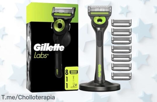 GilletteLabs Neon Night con 8 cuchillas y barra exfoliante a precio loco disfruta un afeitado perfecto que cuida tu piel oferta nunca vista y descuento brutal corre que vuelan los recambios