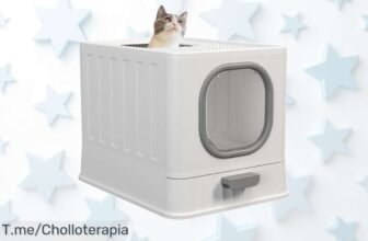 Gran Caja de Arena Plegable para Gatos con Diseño Único a Precio Loco, tu gato feliz y tú ahorrando ¡No te pierdas este ofertón! Stock limitado, actúa ya antes que se agote