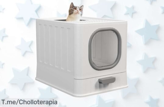 Gran Caja de Arena Plegable para Gatos con Diseño Único a Precio Loco, tu gato feliz y tú ahorrando ¡No te pierdas este ofertón! Stock limitado, actúa ya antes que se agote