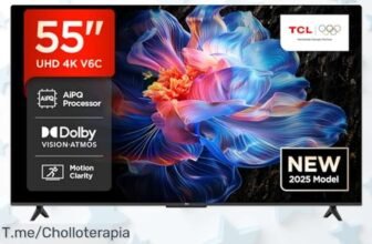 Gran oferta en TCL 55V6C: Calidad 4K HDR y Dolby Atmos para que vivas tus películas como nunca ¡Aprovecha este precio loco antes de que se agote!