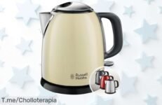 Hervidor Russell Hobbs colours plus con ebullición en menos de un minuto y filtro antical único aprovecha este ofertón a precio de ganga antes que desaparezca