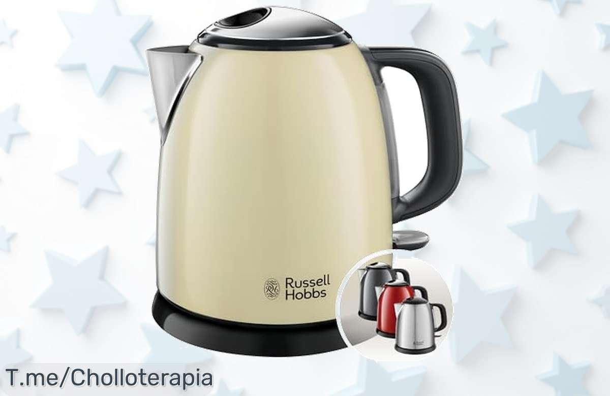 Hervidor Russell Hobbs colours plus con ebullición en menos de un minuto y filtro antical único aprovecha este ofertón a precio de ganga antes que desaparezca
