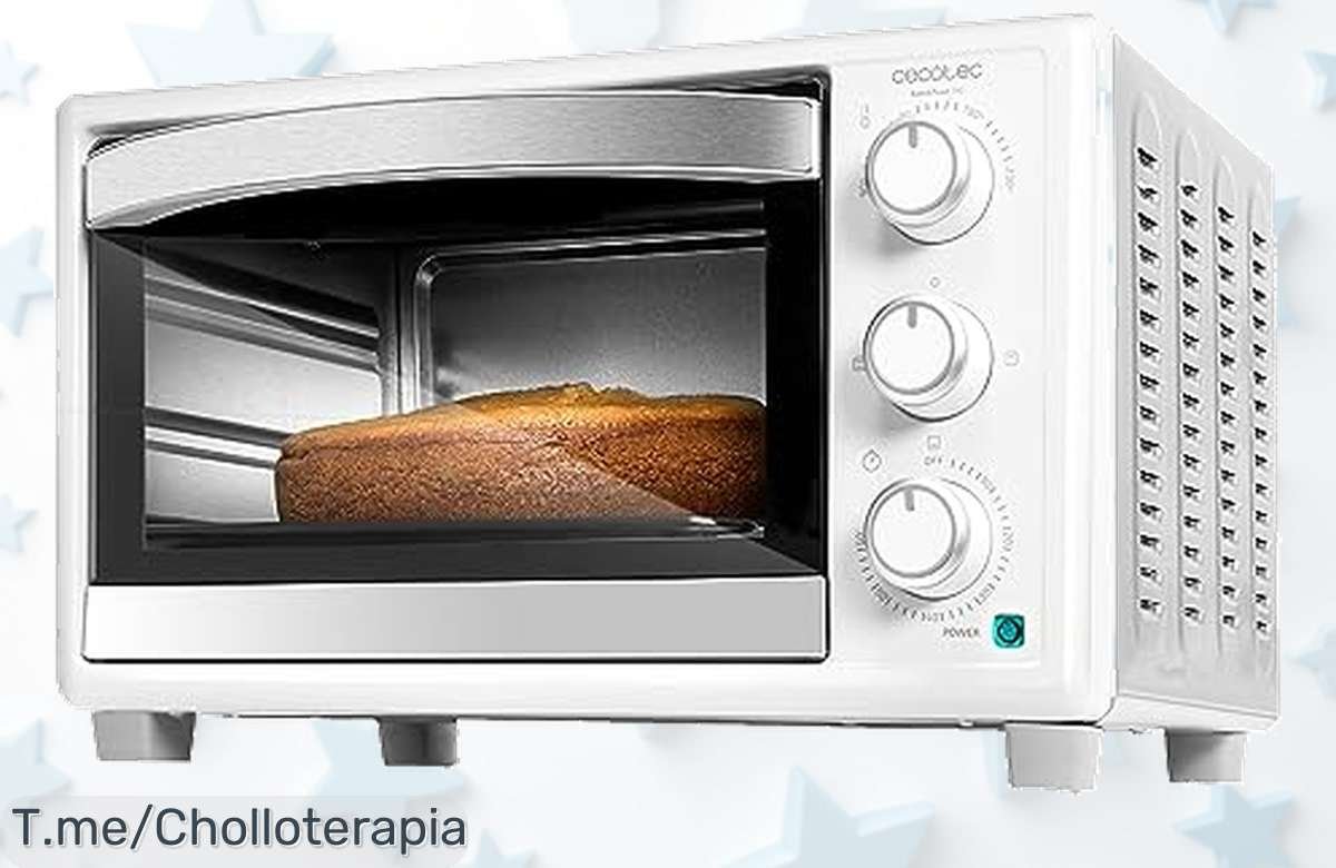 Horno Cecotec Bake&Toast 2300 con tres modos y temporizador a precio loco para cocinar rápido y fácil ¡Nunca viste un descuento brutal así corre ya por este super chollo!