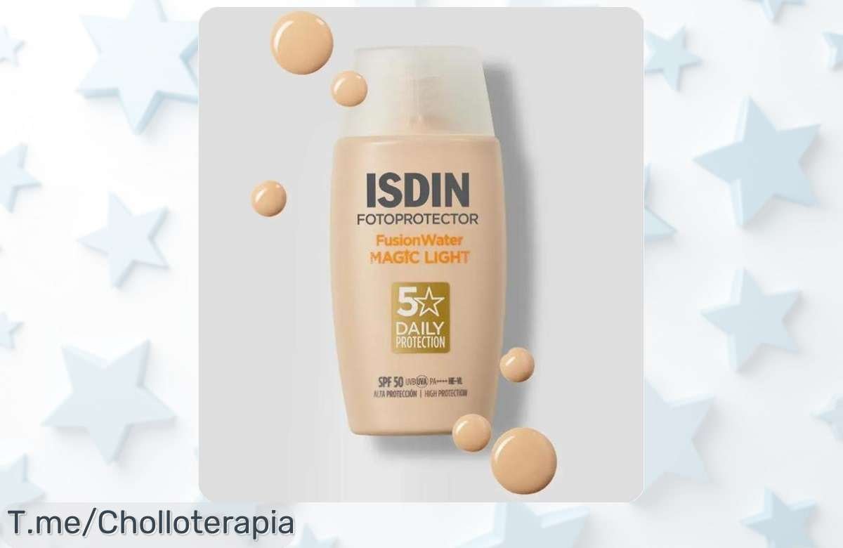 Isdin fotoprotector fusion water SPF50 con textura ultraligera y efecto invisible a precio loco no dejes pasar este super chollo descuento brutal por tiempo limitado compra ya