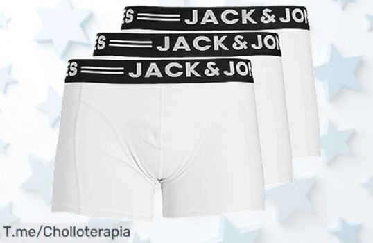 Jack & Jones Sense trunks 3pack con máxima durabilidad que no se deforman ni estiran disfruta un super chollo con descuento brutal y precio de ganga corre ya