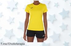 Joma camiseta deportiva mujer con control de humedad para sentirte fresca y seca todo el día precio loco nunca visto corre que vuelan las unidades super chollo ofertón solo hoy