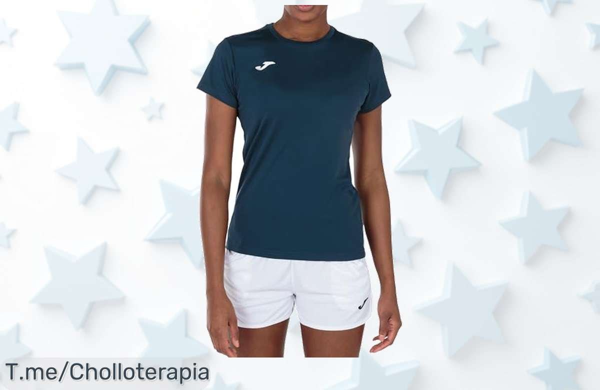 Joma camiseta deportiva mujer con tejido que respira y mantiene seco este ofertón nunca visto es un precio de ganga limitado ¡aprovecha ya antes que se acabe!