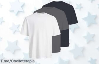 Juego de 3 camisetas JJ Rebel corte holgado súper cool con diseño amplio precio loco nunca visto ¡aprovecha este super chollo antes que se agoten!