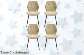 Juego de 4 sillas con respaldo perfecto y tela resistente a precio loco no visto antes disfruta del confort único en tu hogar aprovecha este ofertón limitado ¡corre ya!