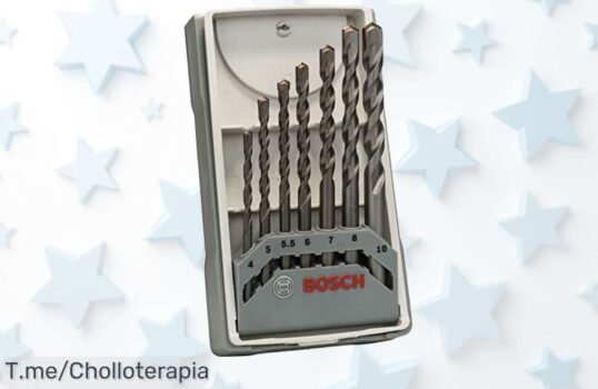 Juego de 7 brocas Bosch para hormigón con calidad top y fuerza pura en un súper chollo con descuento brutal y precio locazo imperdible corre antes que se acabe