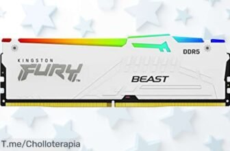 Kingston fury beast RGB 32GB DDR5 con luces que flipas y disipador supercool al mejor precio de ganga aprovecha este ofertón nunca visto antes ¡corre que vuelan!