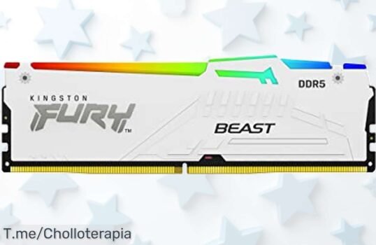 Kingston fury beast RGB 32GB DDR5 con luces que flipas y disipador supercool al mejor precio de ganga aprovecha este ofertón nunca visto antes ¡corre que vuelan!