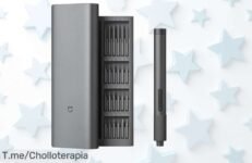 Kit destornillador eléctrico Xiaomi súper preciso con acero S2 y recarga tipo C aprovecha este super chollo con descuento brutal ¡precio de ganga nunca visto corre que vuelan!