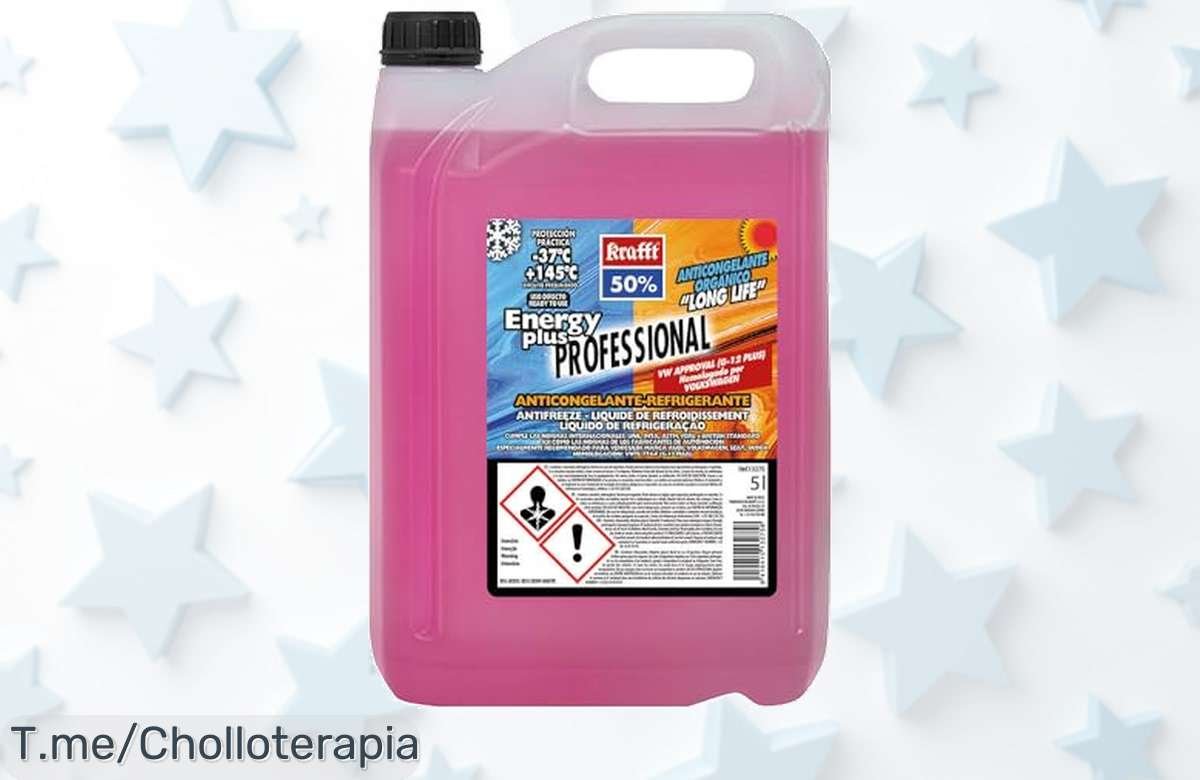Krafft anticongelante coche violeta 5 litros con protección total al motor y radiador ¡precio loco y descuento brutal que nunca viste corre antes que se acabe este super chollo!