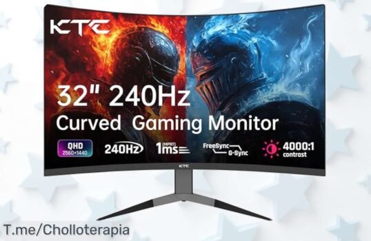 Ktc monitor curvo 32 pulgadas con 240Hz y respuesta de 1ms para juegos súper nítidos en 2k precio loco que vuela oferta limitada aprovecha ya este ofertón nunca visto
