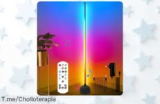 Lámpara de pie LED con altavoz Bluetooth y 16 millones de colores que bailan con tu música precio loco y descuento brutal nunca visto compra ya antes que se agote este ofertón