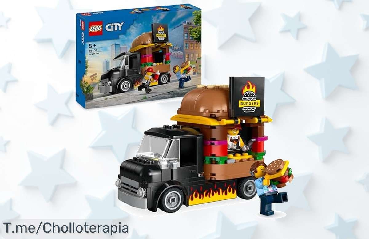 Lego City camión hamburguesería con app 3D y vendedora inclusiva en precio loco nunca visto aprovéchalo ya antes que se agote este ofertón único