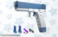 ¡Lleva la diversión al máximo con la pistola de agua eléctrica y su chorro potente precio loco y ofertón nunca visto corre ya sube la fiesta antes que se agoten!