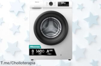 Llévate la lavadora Hisense con vapor antiviral y lavado rápido precio de ganga super chollo que limpia al máximo oferta brutal limitada ¡no pierdas este ofertón nunca visto!