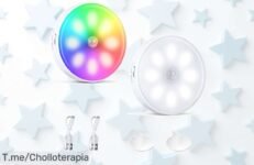 Luce armario LED RGB con sensor de movimiento y batería duradera hasta 15 días precio de ganga nunca visto ¡aprovecha este ofertón limitado que vuela ya!