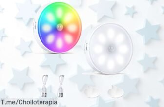 Luce armario LED RGB con sensor de movimiento y batería duradera hasta 15 días precio de ganga nunca visto ¡aprovecha este ofertón limitado que vuela ya!