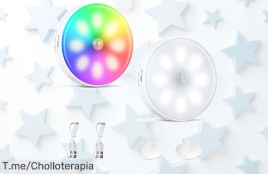 Luce armario LED RGB con sensor de movimiento y batería duradera hasta 15 días precio de ganga nunca visto ¡aprovecha este ofertón limitado que vuela ya!