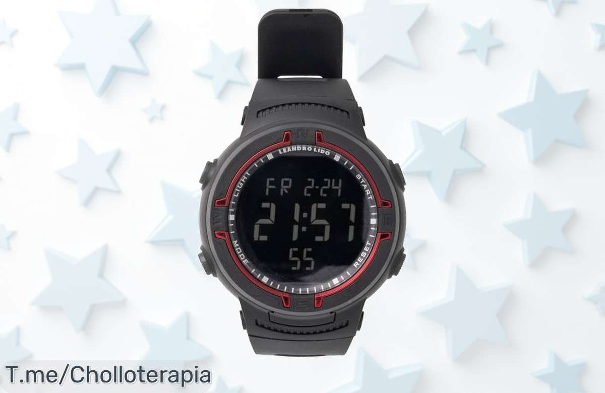 Luce el Reloj Negro/Rojo Leandro Lido a un Precio Loco y Marca la Diferencia en Tu Estilo, ¡Esta Oferta Nunca Vista es Solo por Tiempo Limitado! ¡Aprovecha Ya!