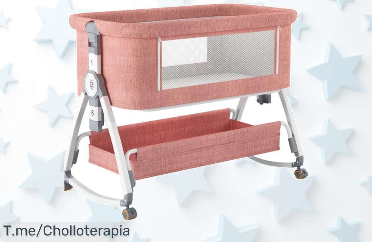 Lutody cuna 3 en 1 con mecedora y ruedas diseño genial, colchón ergonómico para máxima comodidad disfruta este ofertón con descuento brutal ¡compra ya que vuela!