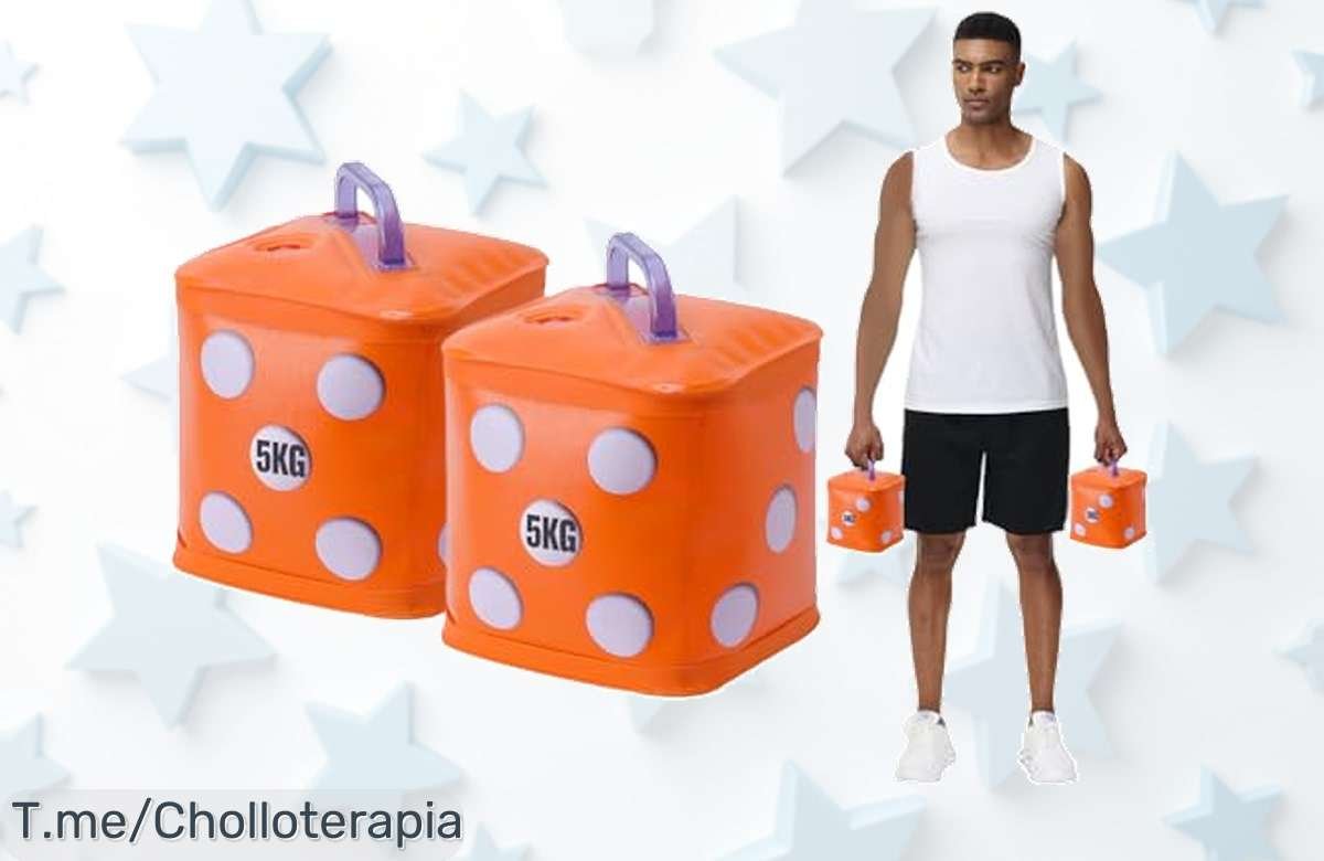 Mancuernas de viaje con peso ajustable rellenas de agua diseño resistente para entrenar en cualquier lugar aprovecha este ofertón increíble con descuento brutal por tiempo limitado