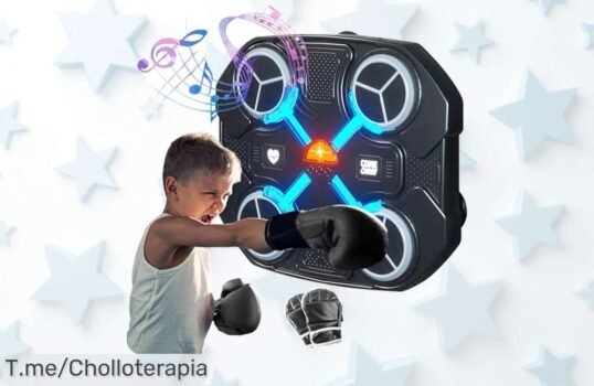 Máquina de boxeo musical con espuma ultra suave y luces LED que miden tu progreso descubre este ofertón nunca visto con precio loco ¡aprésate que las unidades vuelan!