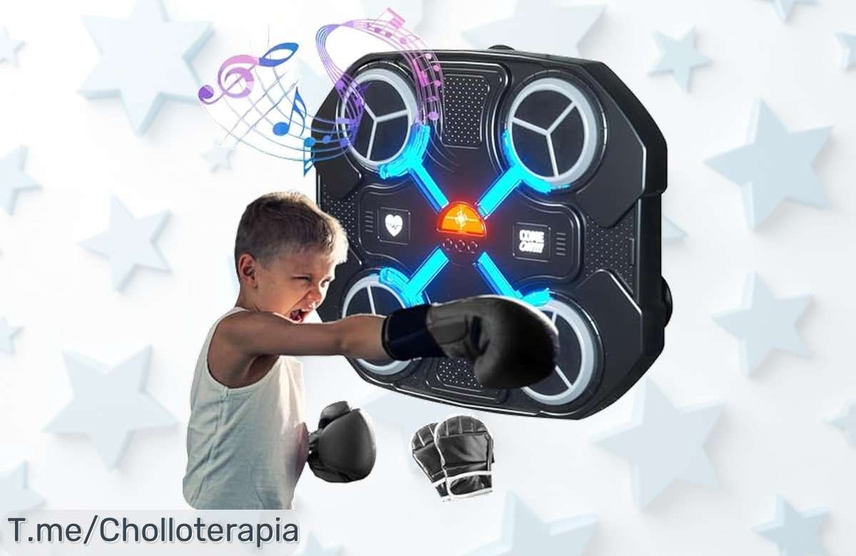 Máquina de boxeo musical con espuma ultra suave y luces LED que miden tu progreso descubre este ofertón nunca visto con precio loco ¡aprésate que las unidades vuelan!