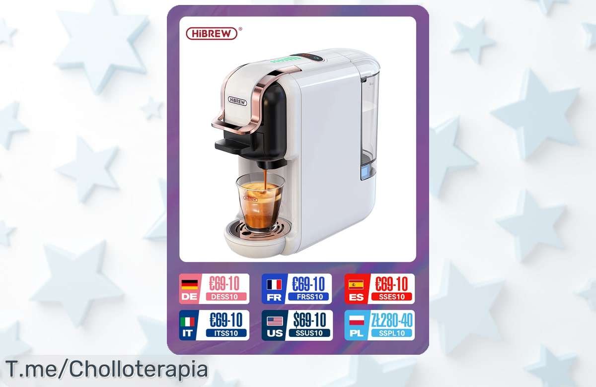 Máquina de café 5 en 1 hibrew con presión máxima para cápsulas y café molido disfruta un cafecito perfecto en casa precio loco oferta limitada corre ya por tu super chollo