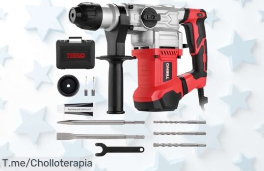 Martillo perforador teeno súper potente de 1500w con 4 funciones para romper todo el precio loco y descuento brutal que no volverás a ver aprovecha hoy este super chollo limitado