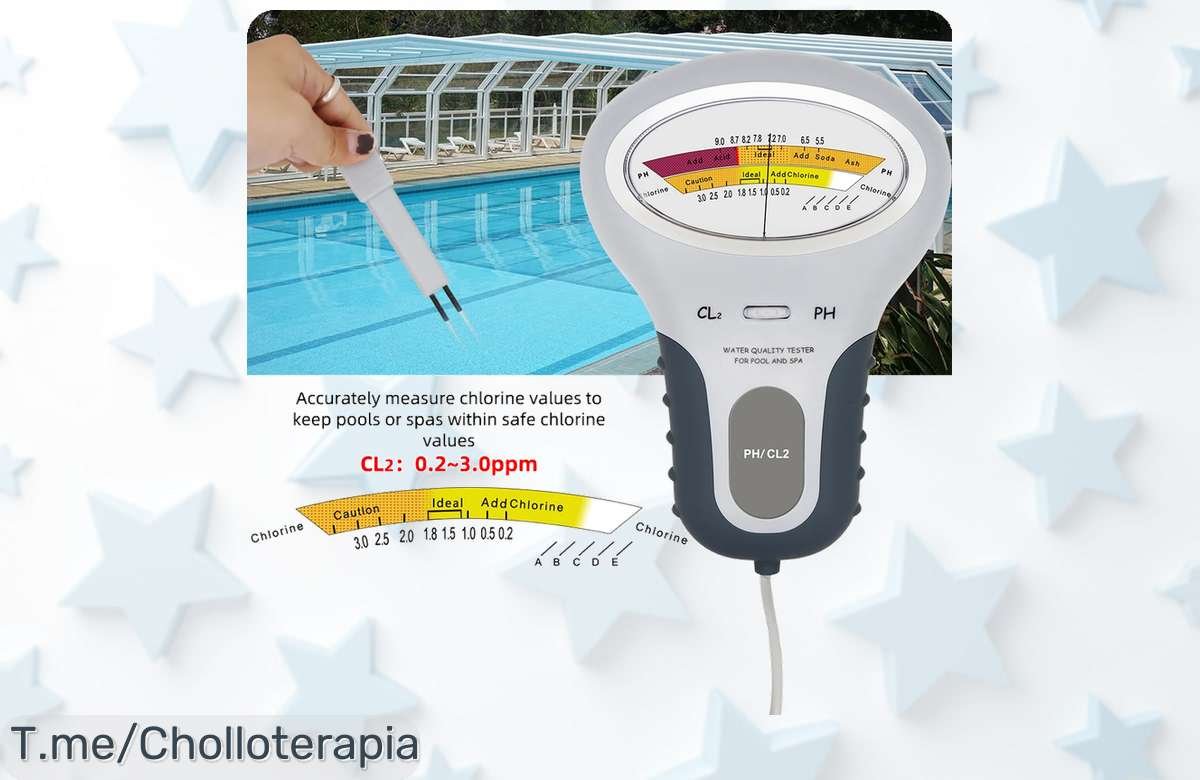 Medidor digital 2 en 1 para piscina y spa con descuento brutal controla cloro y pH fácil precio loco oferta nunca vista compra ya antes que se acabe