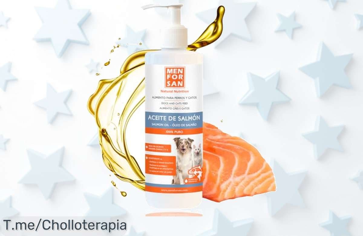 Menforsan aceite de salmón para perros y gatos con precio loco pelo brillante desde el día uno mejora huesos y sabor irresistible aprovecha este super chollo ¡ofertón limitado! corre que vuelan las unidades