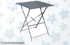 Mesa plegable bistro gris con caída de precio nunca vista super chollo para tu espacio pequeño aprovecha este ofertón y consigue ya la mesa perfecta antes que desaparezca