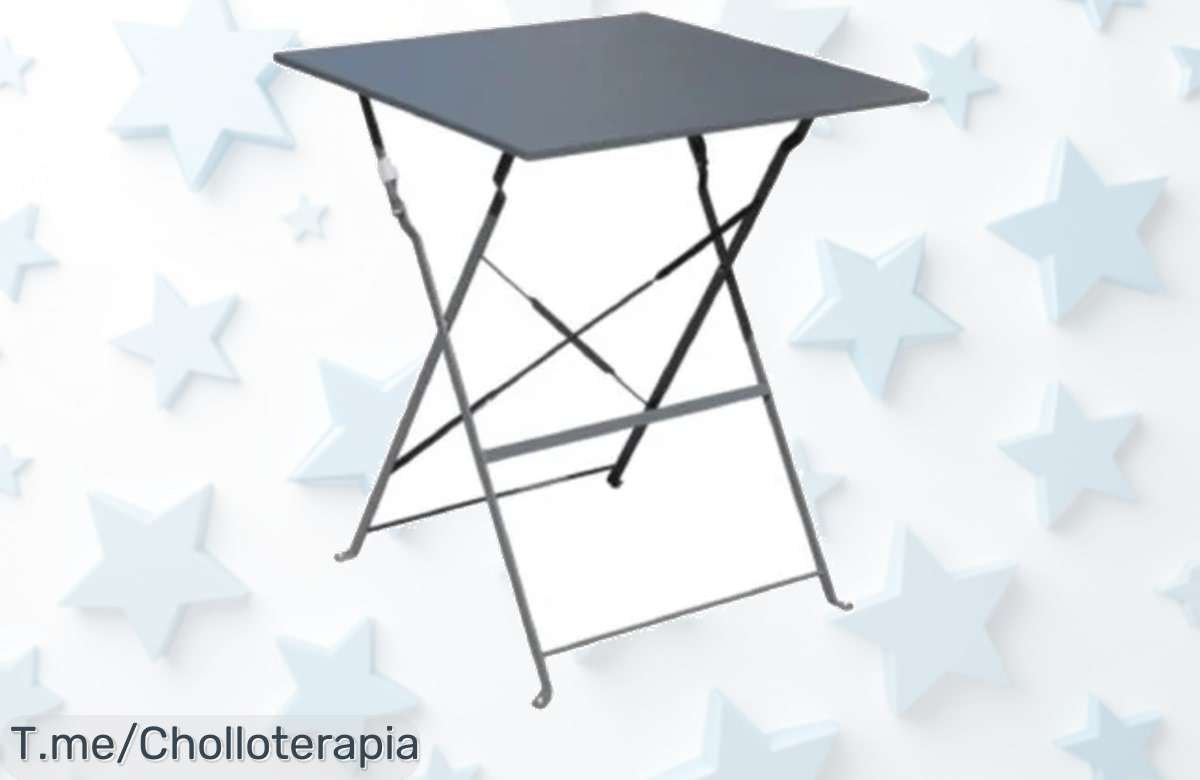 Mesa plegable bistro gris con caída de precio nunca vista super chollo para tu espacio pequeño aprovecha este ofertón y consigue ya la mesa perfecta antes que desaparezca
