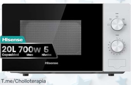 Microondas Hisense con revestimiento cerámico y 700W a precio loco jamás visto disfruta de descongelar y cocinar rápido aprovecha este ofertón ya que es por tiempo limitado