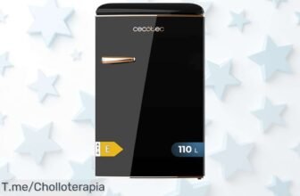 Mini nevera retro Cecotec 110 L con luz y congelador oferta nunca vista precio loco descuento brutal no dejes escapar este super chollo limitado actúa ya