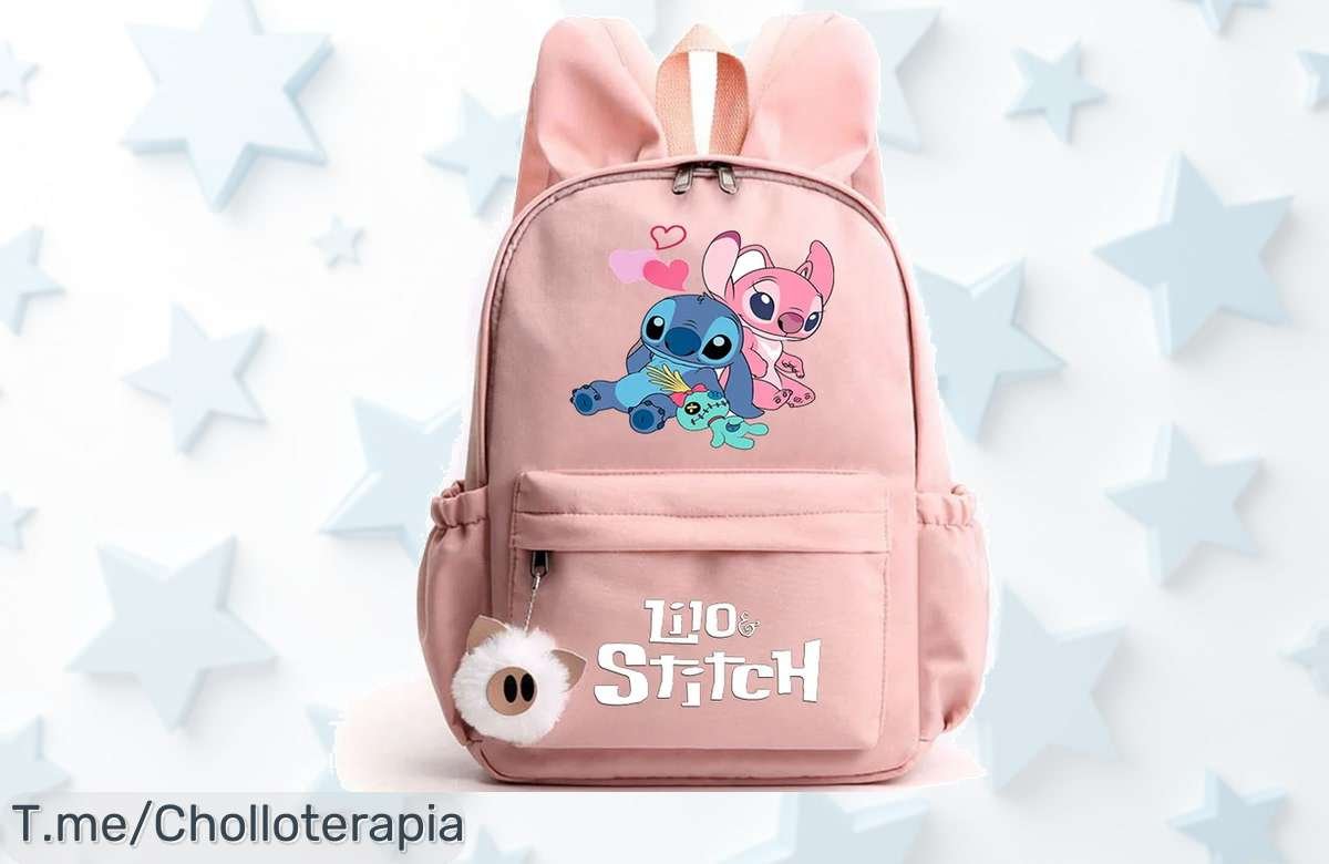 Mochila de Lilo Stitch con orejas de conejo oferta nunca vista disfruta un super chollo y precio loco solo pocas unidades corre ya antes que se agoten