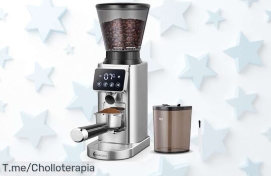 Molinillo eléctrico amzchef con 24 niveles es tu super chollo para café perfecto disfruta un espresso de barista en casa no pierdas este ofertón ni el descuento brutal actúa ya