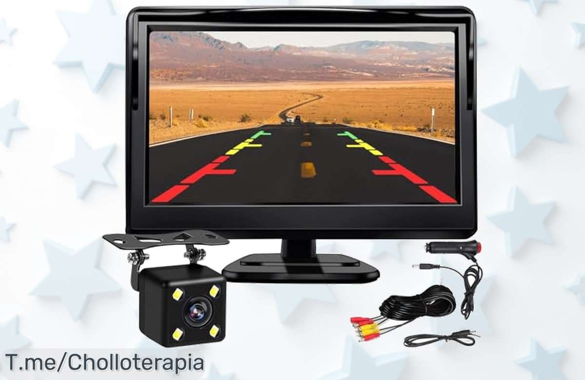 Monitor coche 5 pulgadas con cámara trasera y visión nocturna led precio loco nunca visto oferta brutal no dejes pasar este super chollo compra ya antes que se acabe