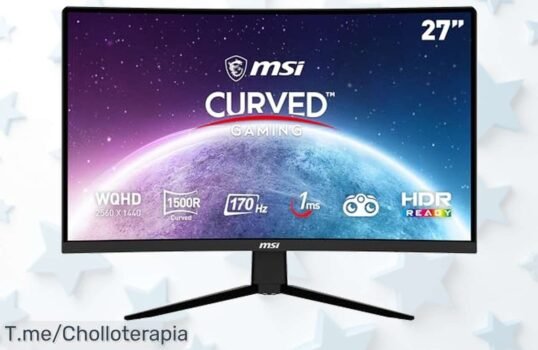 Monitor gaming MSI G273CQ 27” curvo con refresco brutal de 170Hz para una experiencia sin igual disfruta colores vivos HDR a un precio loco y descuento brutal ¡ofertón limitado corre ya!